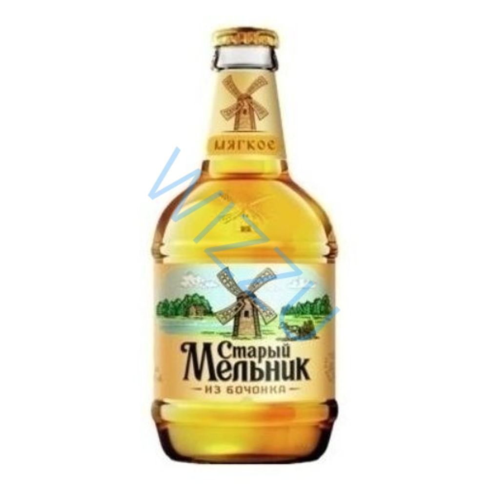 Пиво Старый Мельник из бочонка безалкогольное 0.45л