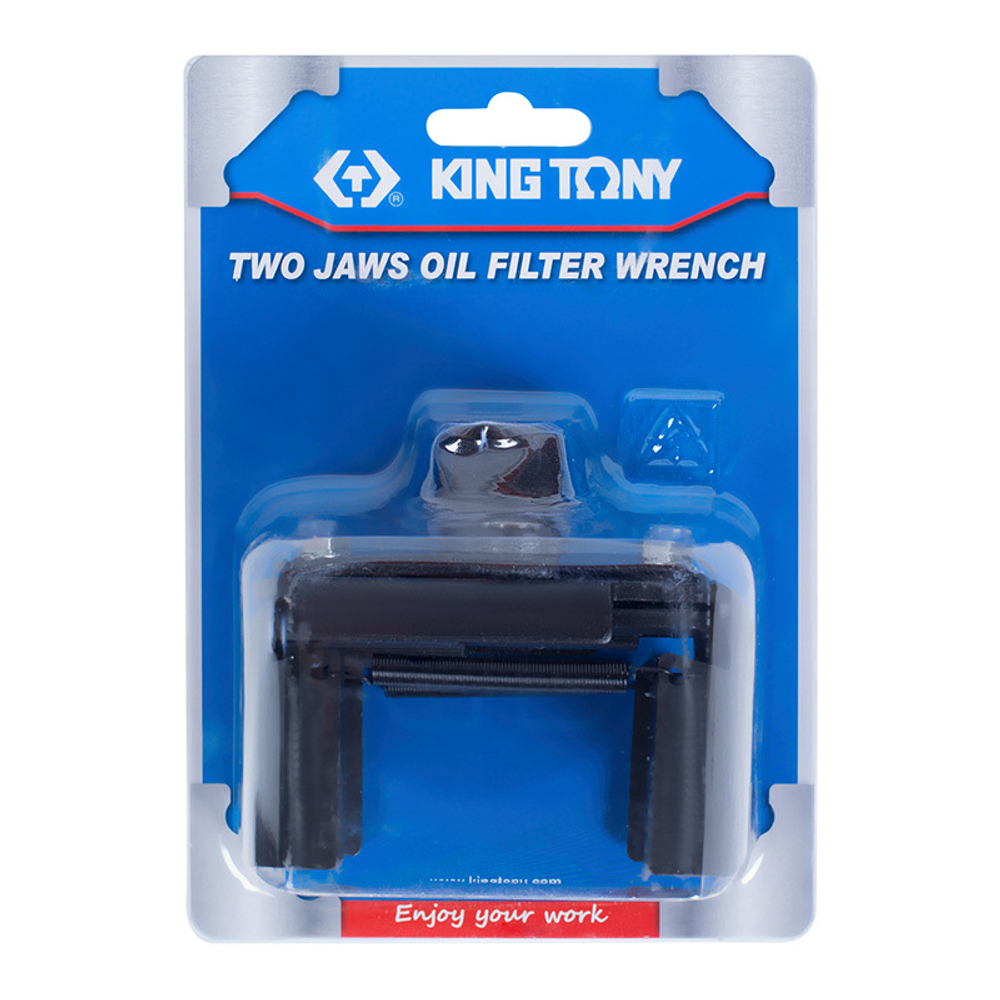 KING TONY (9AE53-115) Съемник масляных фильтров 1/2", 80-115 мм, двухзахватный