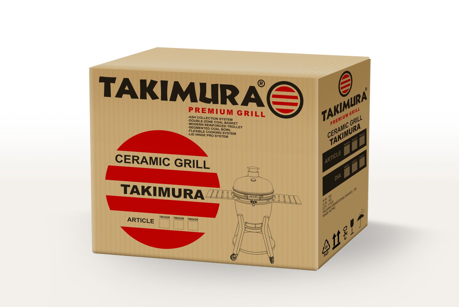 Керамический гриль Takimura 24 дюйма (графит) фото №40