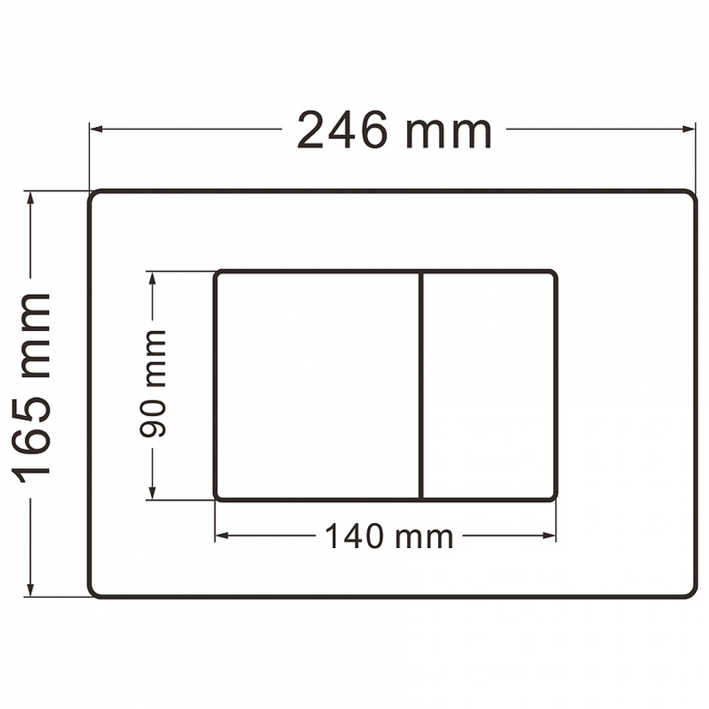 Клавиша смыва Abber AC0120MB Черная матовая