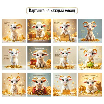 Календарь на скрепке 290х290 2027 "Символ года" 10296 (Квадра)