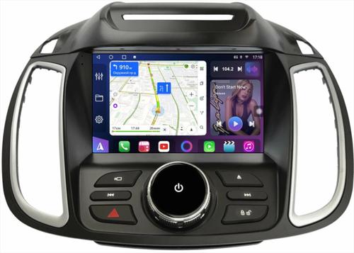 Магнитола для Ford Kuga 2 2012-2019 (без SYNC, рамка с кнопками тип 1) - FarCar S500-TS20 монитор 9.5" 2K QLED на Android 14, Быстрейшая, CarPlay, 4G SIM-слот
