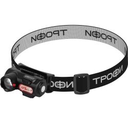 Фонарь налобный светодиодный Трофи GA-103 аккумуляторный 3 Bт сенсорное управление магнит клипса 6 режимов | Трофи