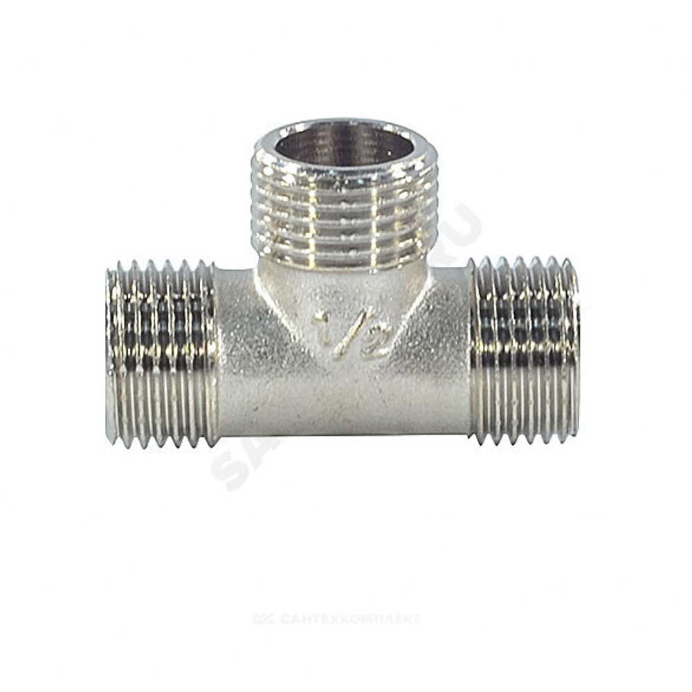 Тройник латунь никель Ду 20 (3/4") НР/НР/НР SantechSystems