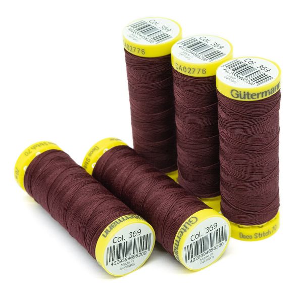 Нитки отделочные Gutermann Deco Stitch 70 (70 метров), 5 кат. | 369 винный