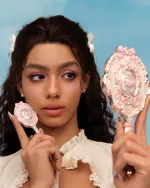 Ручное зеркало Flower Knows Bunny Garden Hand Mirror - Rosette Pink