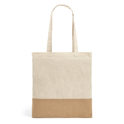 MERCAT. Сумка из 100% хлопка (160 g/m²) с элементами имитации джута