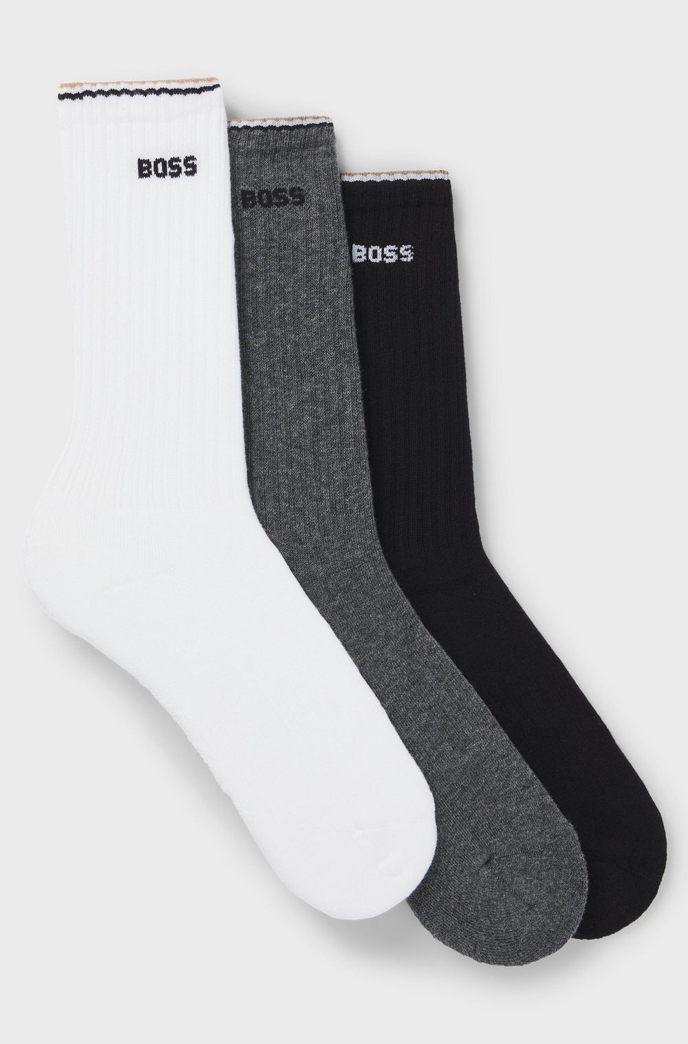 Носки (3 пары) мужские BOSS 3P QS Rib Stripe CC 10267388 01