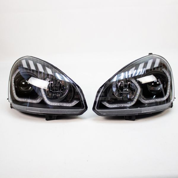 Фары Лада Приора передние в стиле BMW (ver.2) с Bi LED модулями 2,5 дюйма
