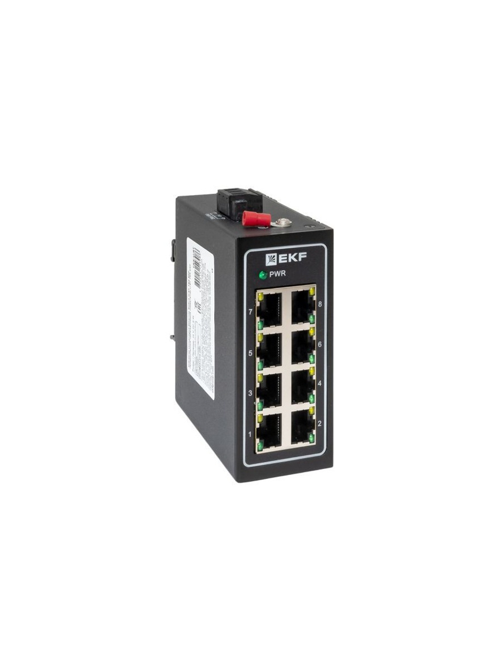 Коммутатор неуправляемый промышленный U-8T 8 портов 10/100Base-T(X) RJ45 монтаж на DIN-рейку TSX EKF TSX-U-8T