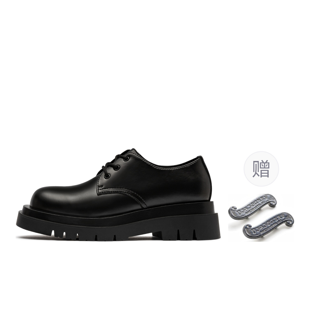 MADEN Workwear Collection Casual Leather Shoes Unisex Black Fall Winter