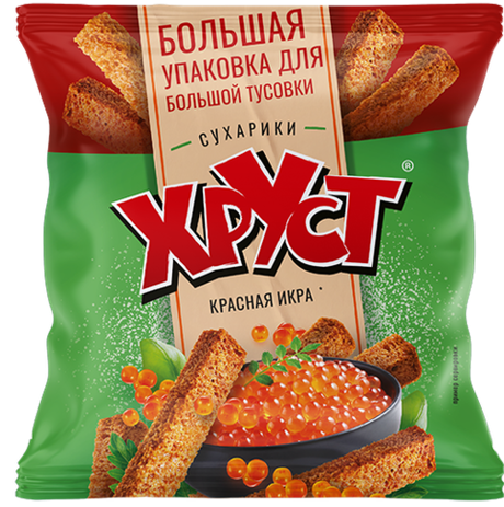 Сухарики со вкусом красной икры 40 г