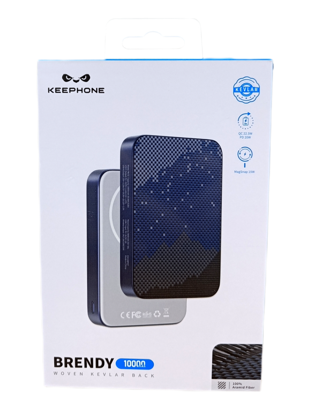 Powerbank магнитный с MagSafe Keephone Brendy Woven (Starry) 10000mAh синий