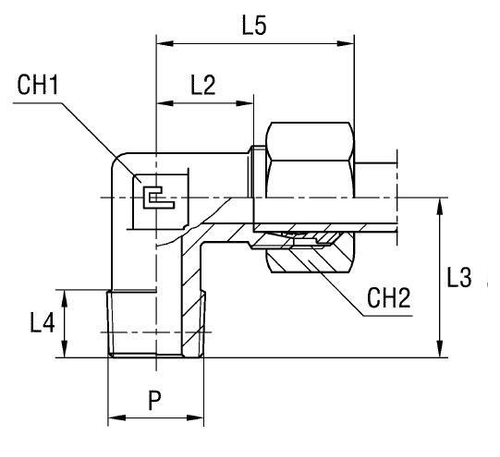 Штуцер FC90 DL10 NPT 1/4 (корпус)