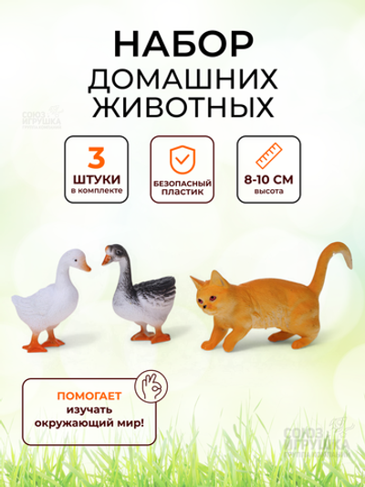 Набор домашних животных 3шт, пакет DN618-19