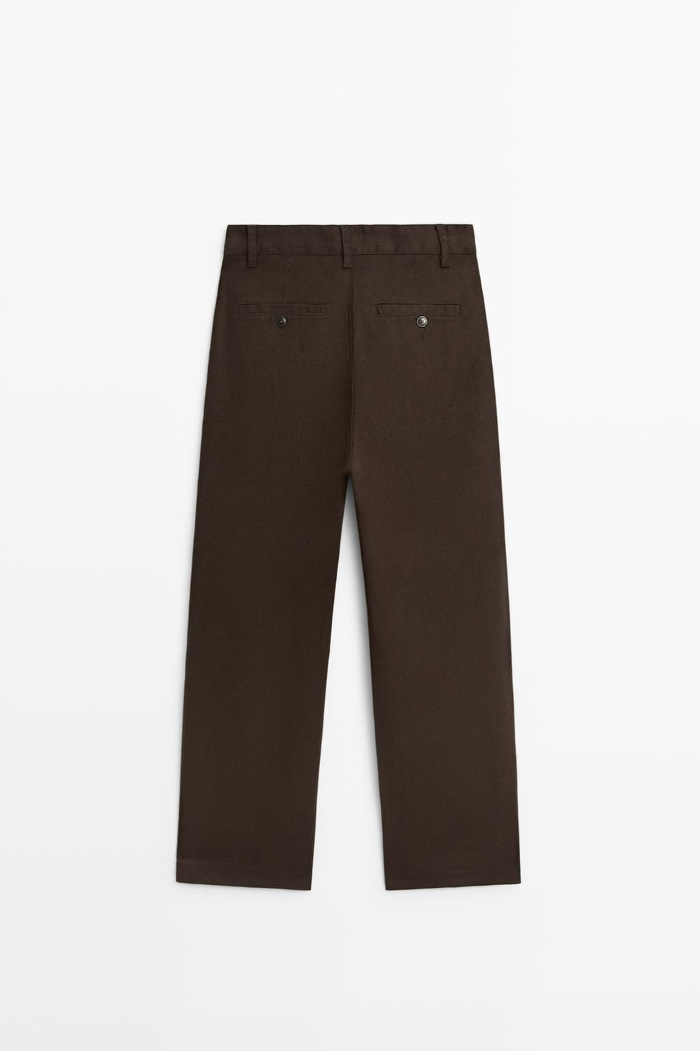 Massimo Dutti Брюки из эластичной хлопковой смеси, шоколадный