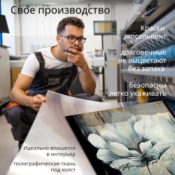 "Нежные фудзи" 3 шт., 150х70 см. Крепление в подарок.