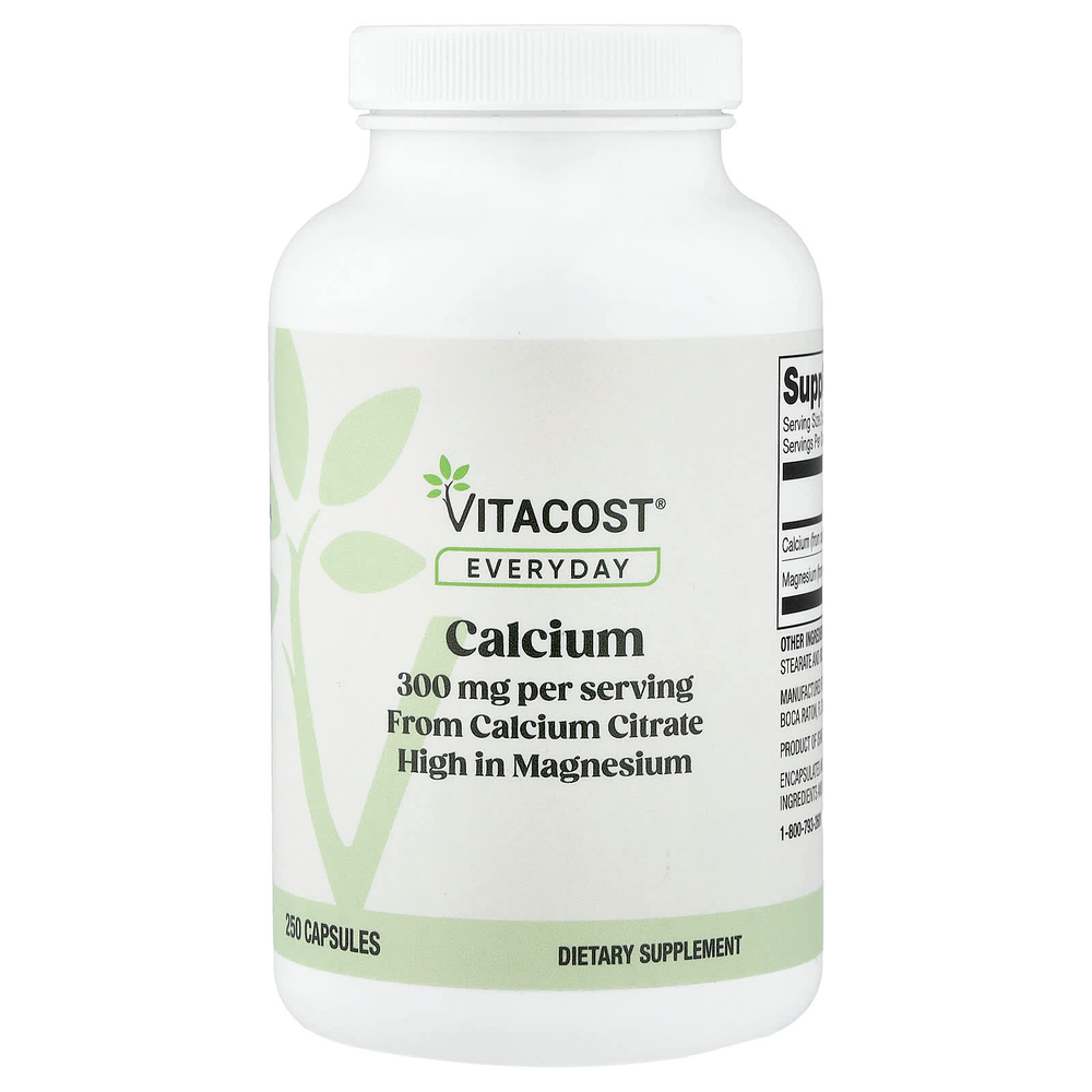 Vitacost, кальций, 250 капсул (150 мг в 1 капсуле)