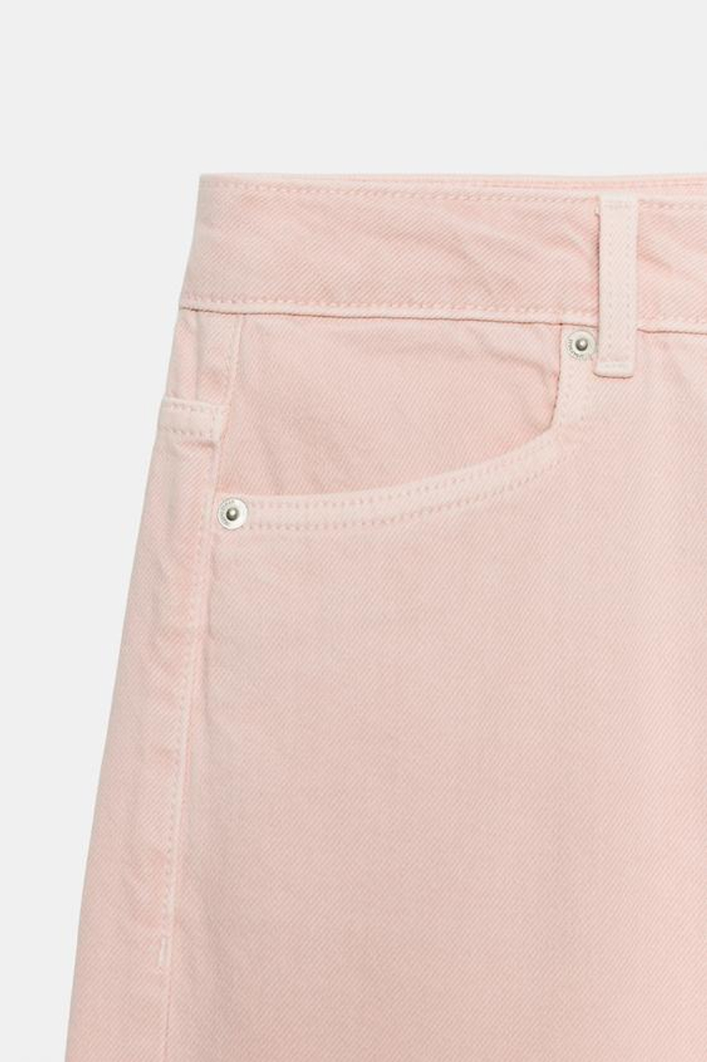 ZARA ДЖИНСОВЫЕ ШОРТЫ СО СРЕДНЕЙ ПОСАДКОЙ — ZW COLLECTION, РОЗОВЫЙ