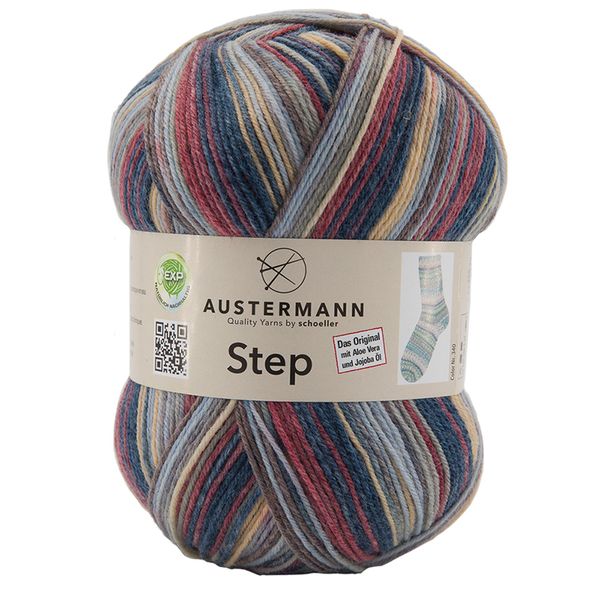 Пряжа Austermann (Аустерманн) Step / уп.5 мот. по 100 г, 420м, дрогеда