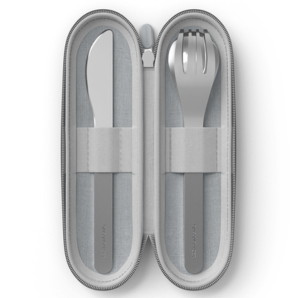 Набор из 3 столовых приборов в футляре mb slim nest, grey