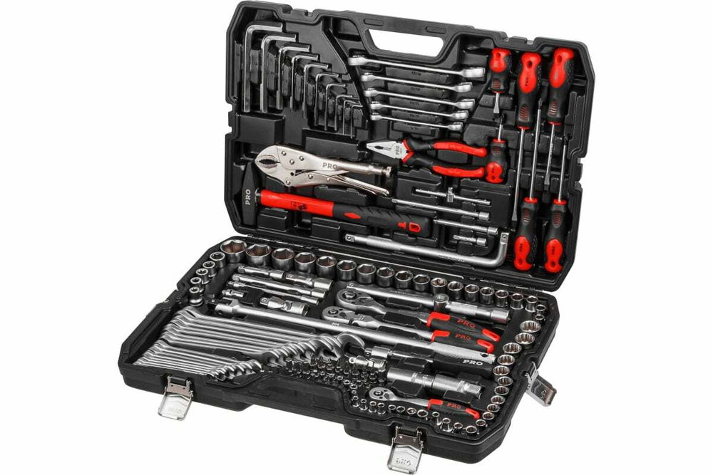 Набор инструментов STARTUL PRO Stuttgart 1/4", 3/8", 1/2" 6 граней, 142 предмета PRO-142S