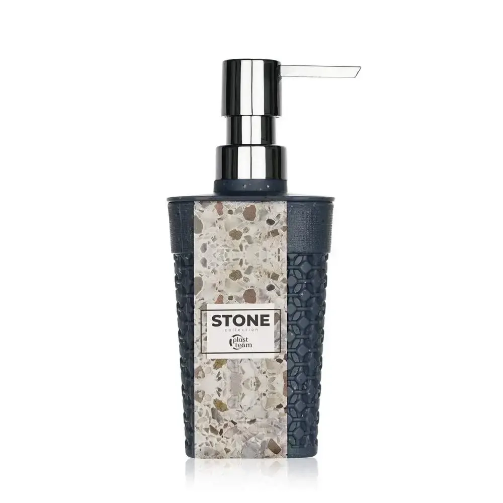 Дозатор для жидкого мыла Plast Team Stone 75х58х166мм темный камень