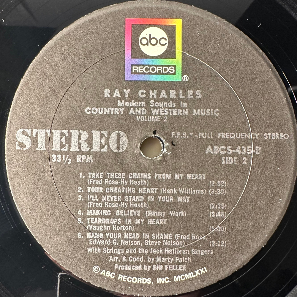 Ray Charles ‎– Modern Sounds In Country And Western Music Volume Two (США 1962г.)