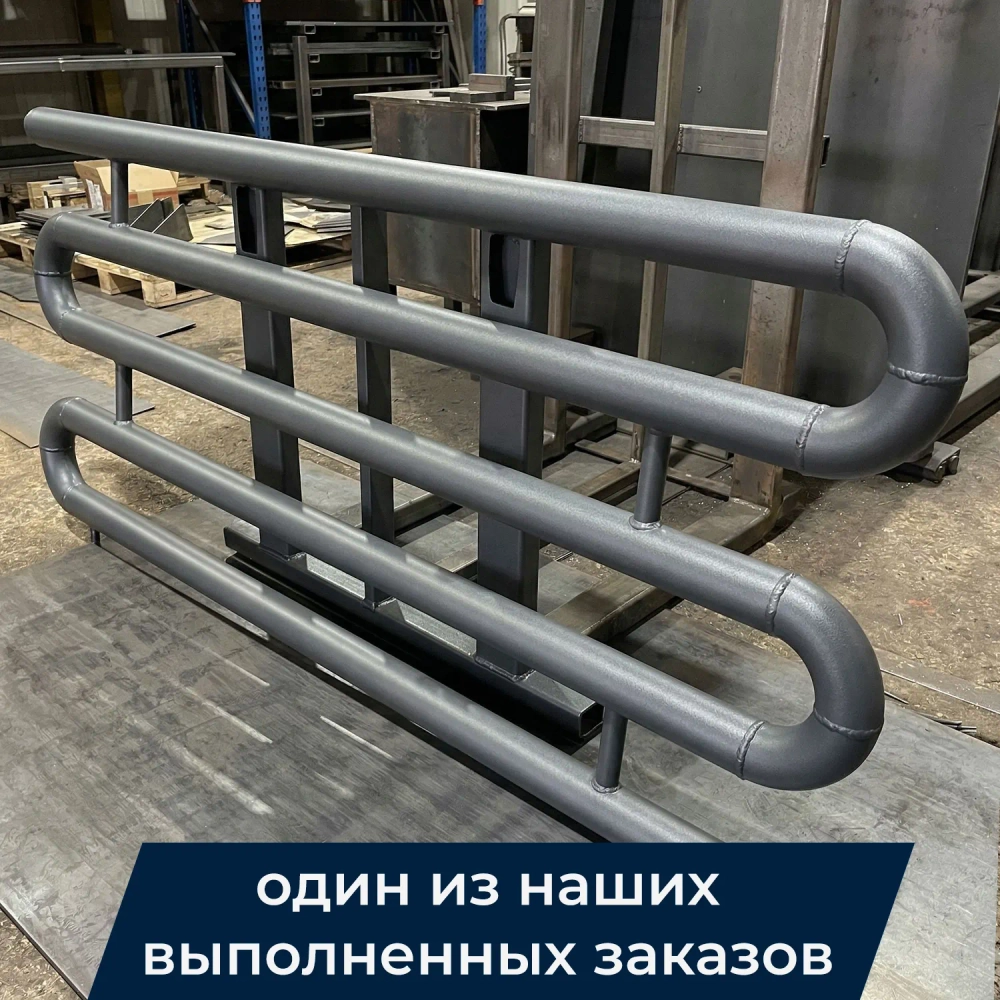 Регистр отопления РЗП-3x114x4,0-8000 трёхрядный змеевиковый с плоскими заглушками