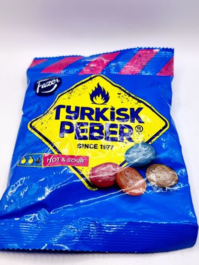 Конфеты леденцы Fazer Tyrkisk Pepper Hot & Sour Salmiak 150 г (Из Финляндии)