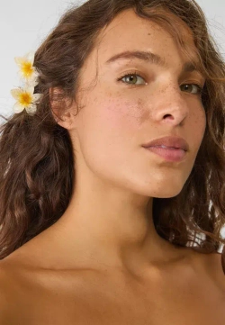 STRADIVARIUS Набор из 3 мини-заколок для волос в виде цветов, светло-желтый