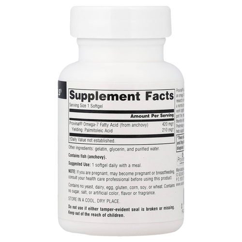 Source Naturals, Provinal® Omega-7, 30 капсул