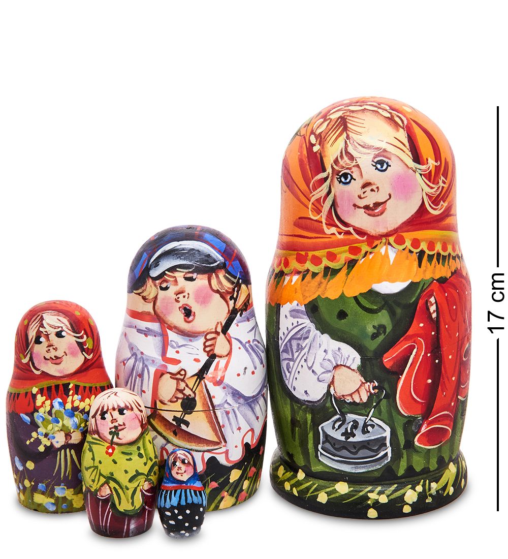 Народные промыслы МР-13/ 3-G Матрешка 5м «Семейка Большая»