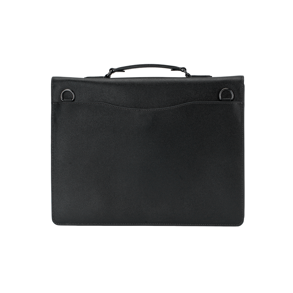 COACH Graham Cross Grain Leather Handbag, Shoulder Bag, Crossbody Bag, Briefcase Large Men"s Black