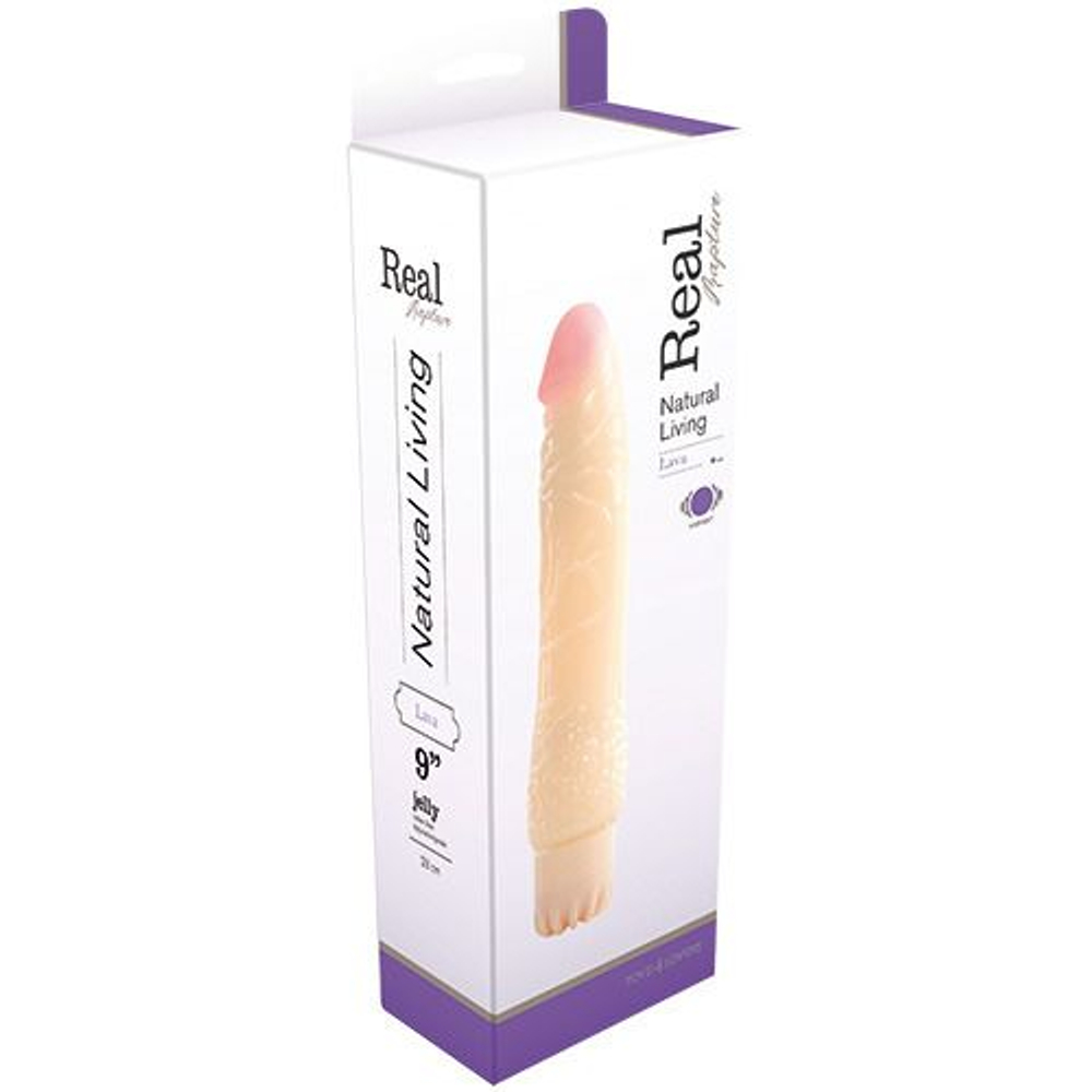 Реалистичный вибратор REAL RAPTURE LAVA JELLY 9 - 23 см. (Цвет: телесный)