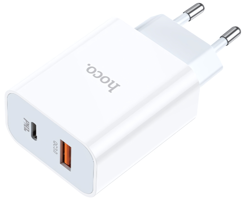 Зарядное устройство HOCO C97A PD20W+QC3.0 3A Type-C+USB white