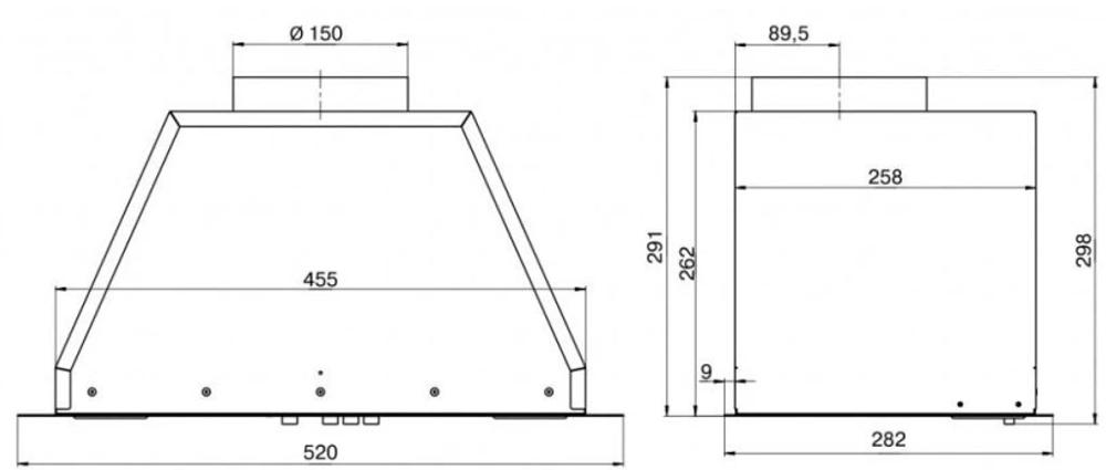 Встраиваемая вытяжка Hyundai HBB 6035 BE
