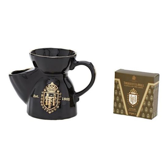 Кружка для бритья Truefitt&Hill Dark Grey Shaving Mug (тёмно-серая, фарфор) 00313