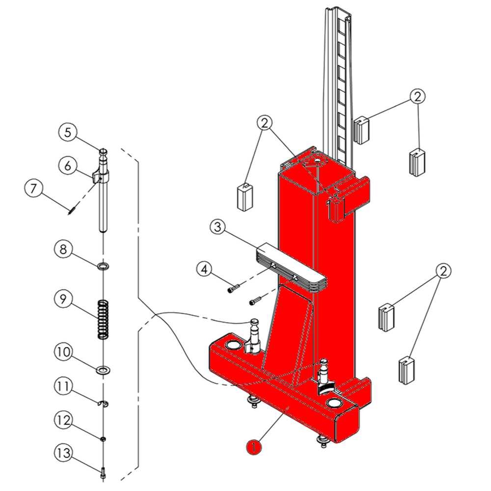 Корпус каретки T4H RAL1018