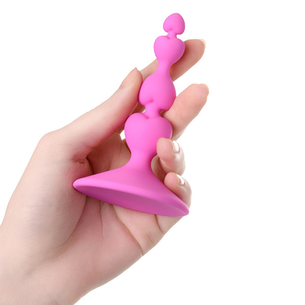 Розовая силиконовая анальная пробка 8см ToyFa ToDo Loverty 357002