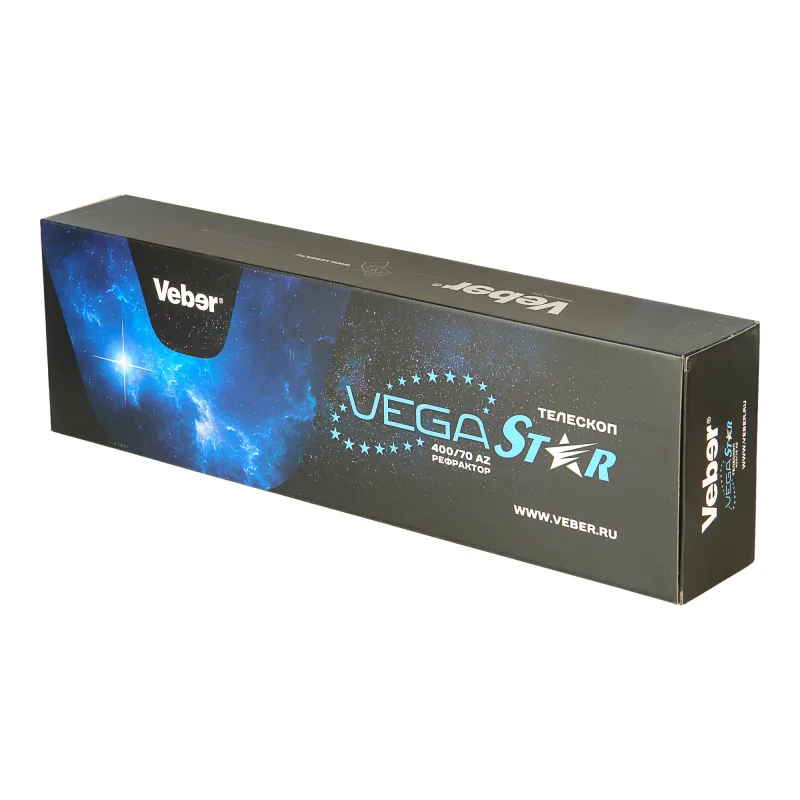 Телескоп Veber VegaStar 400/70 AZ рефрактор в сумке - фирменная упаковка