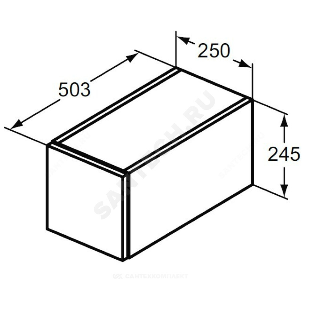 Шкаф ADAPTO 50 белый лак глянцевый Ideal Standard U8421WG