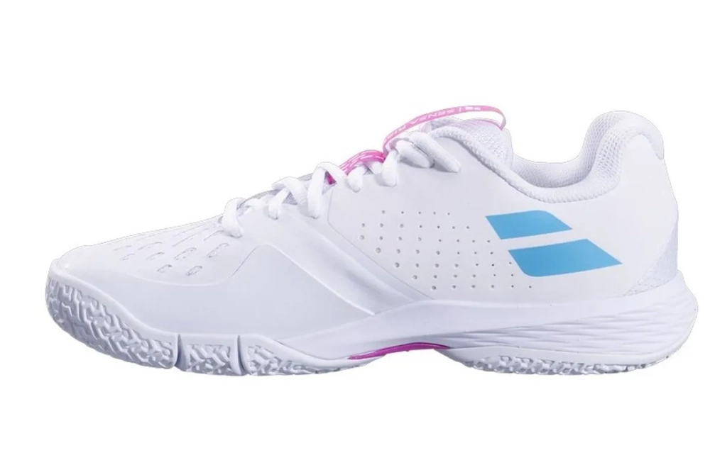 Женские кроссовки для padel Babolat Sensa Rise - white/rhodamine red