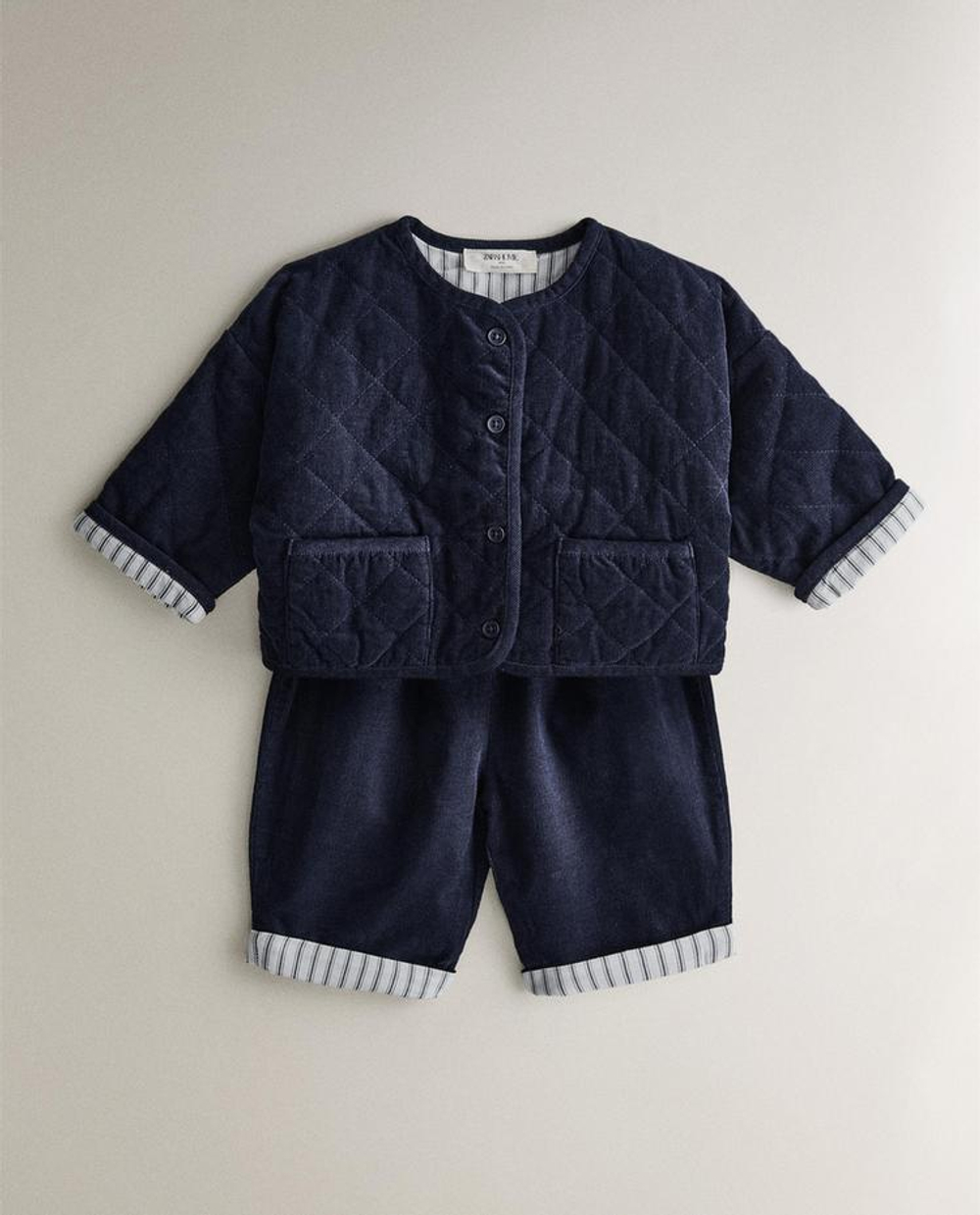 ZARA HOME ДЕТСКИЕ ВЕЛЬВЕТОВЫЕ БРЮКИ, СИНИЙ