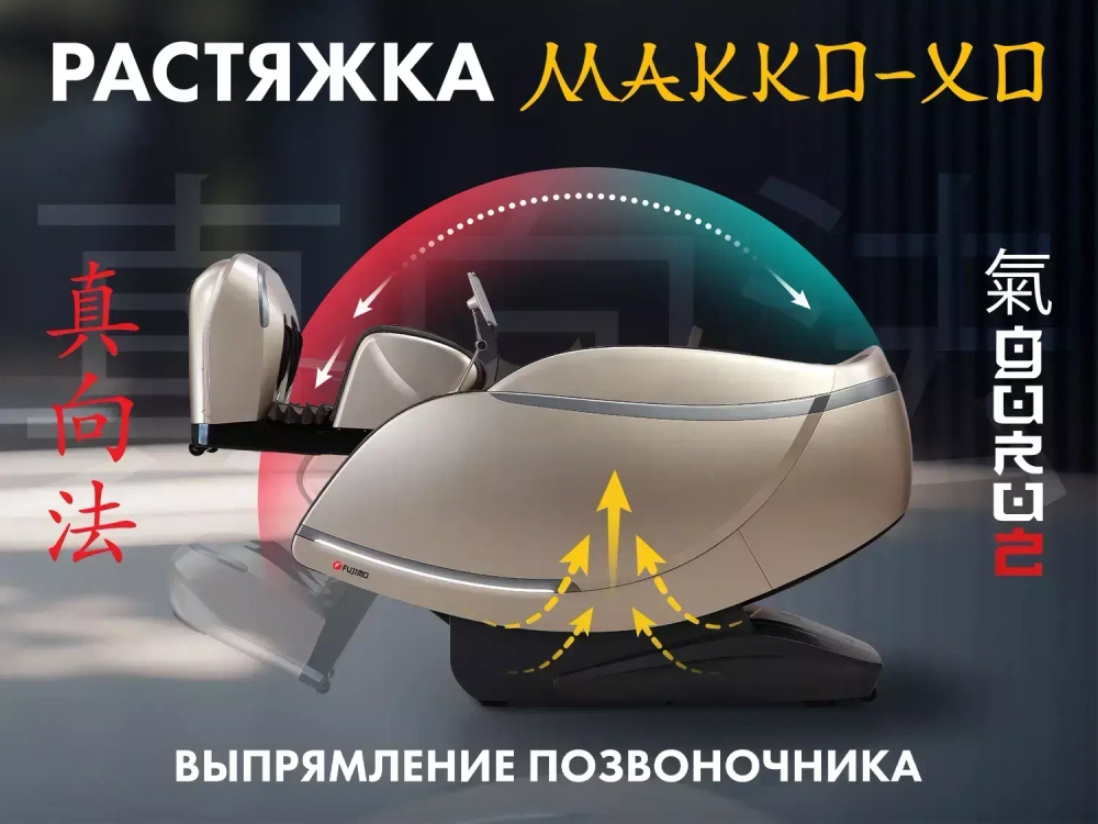 Массажное кресло FUJIMO 氣 GURU2 F800 Коричневый