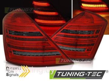 Задние фонари для Mercedes S-Class W221 (05-09) LED динамические красные темные в стиле W222