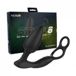 Вибромассажер анальный с кольцами для мошонки и пениса Nexus Stimul8 Plug Edition (6 режимов, 2 мотора) (Цвет: черный)
