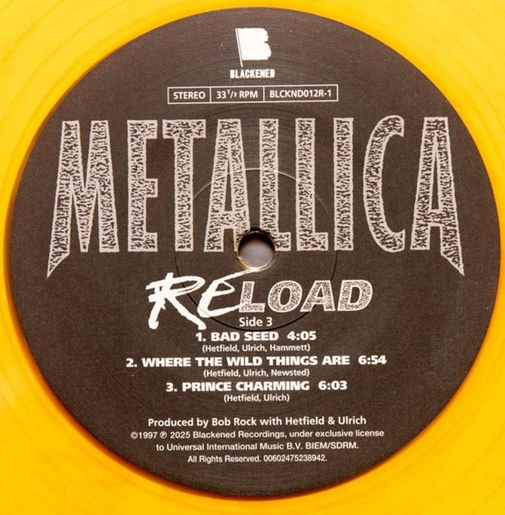Metallica - ReLoad (2 LP, Remastered 2025, Limited Edition, Translucent Yellow Vinyl). Новая запечатанная виниловая пластинка + ПОДАРОК