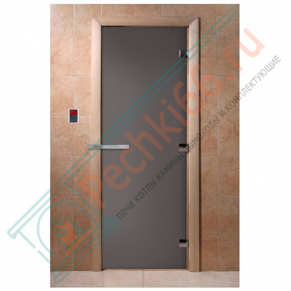 Стеклянная дверь для бани графит матовый, 2000х800 (DoorWood) в Кирове