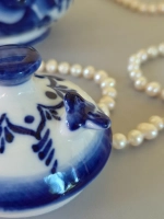 Сахарница медовница конфетница Пчелка Гжель